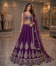 Load image into Gallery viewer, Silk Lehenga Set