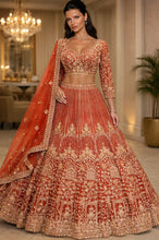 Load image into Gallery viewer, Burnt Orange Lehenga Set
